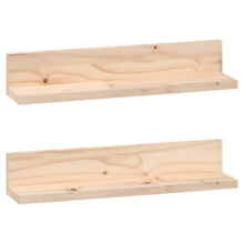 Wandkasten 2 St 50X11X9 Cm Massief Grenenhout 50 x 11 x 9 cm Naturel