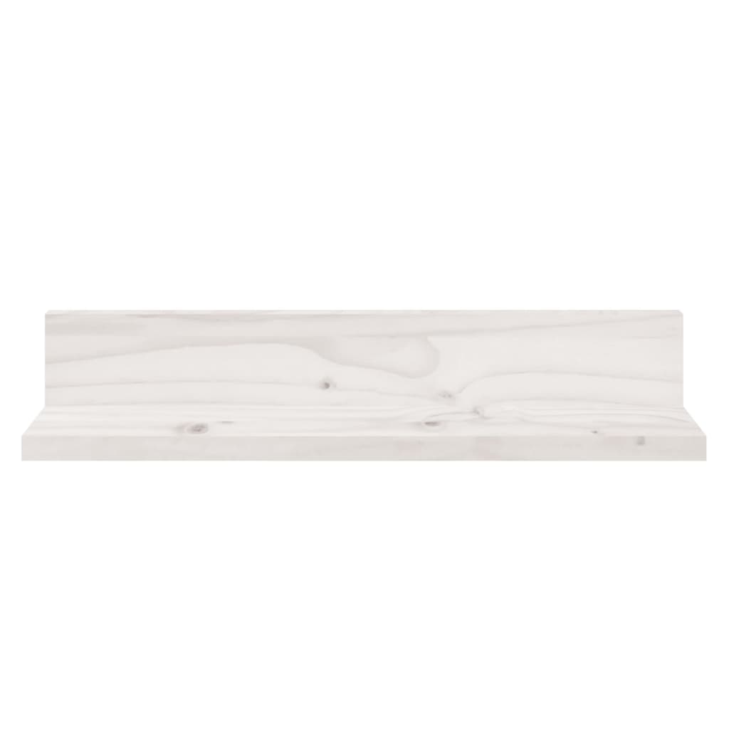 Wandkasten 2 st 50x11x9 cm massief grenenhout wit