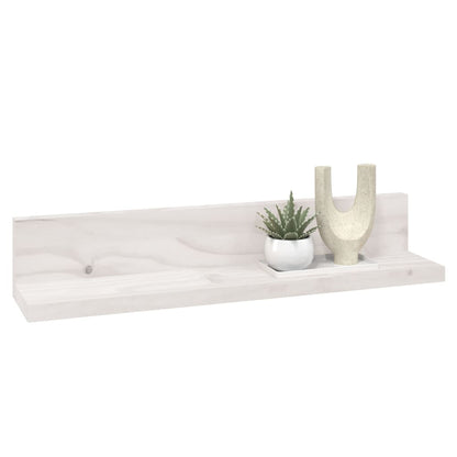 Wandkasten 2 st 50x11x9 cm massief grenenhout wit
