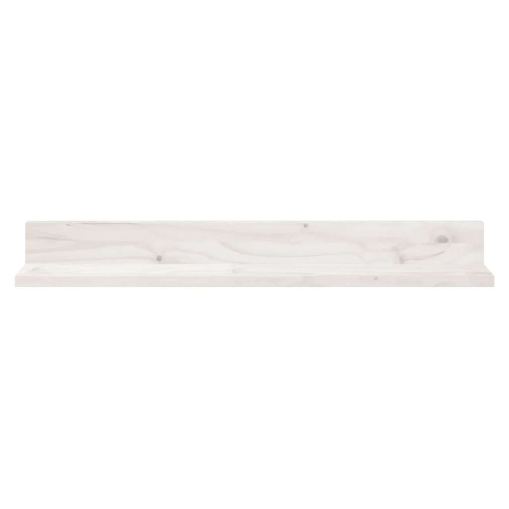 Wandkasten 2 st 80x11x9 cm massief grenenhout wit