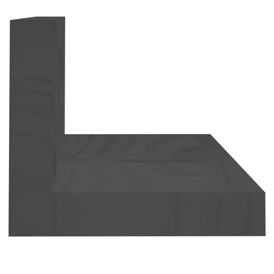 Wandkasten 2 St 80X11X9 Cm Massief Grenenhout Grijs