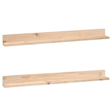 Wandkasten 2 St 110X11X9 Cm Massief Grenenhout 110 x 11 x 9 cm Naturel
