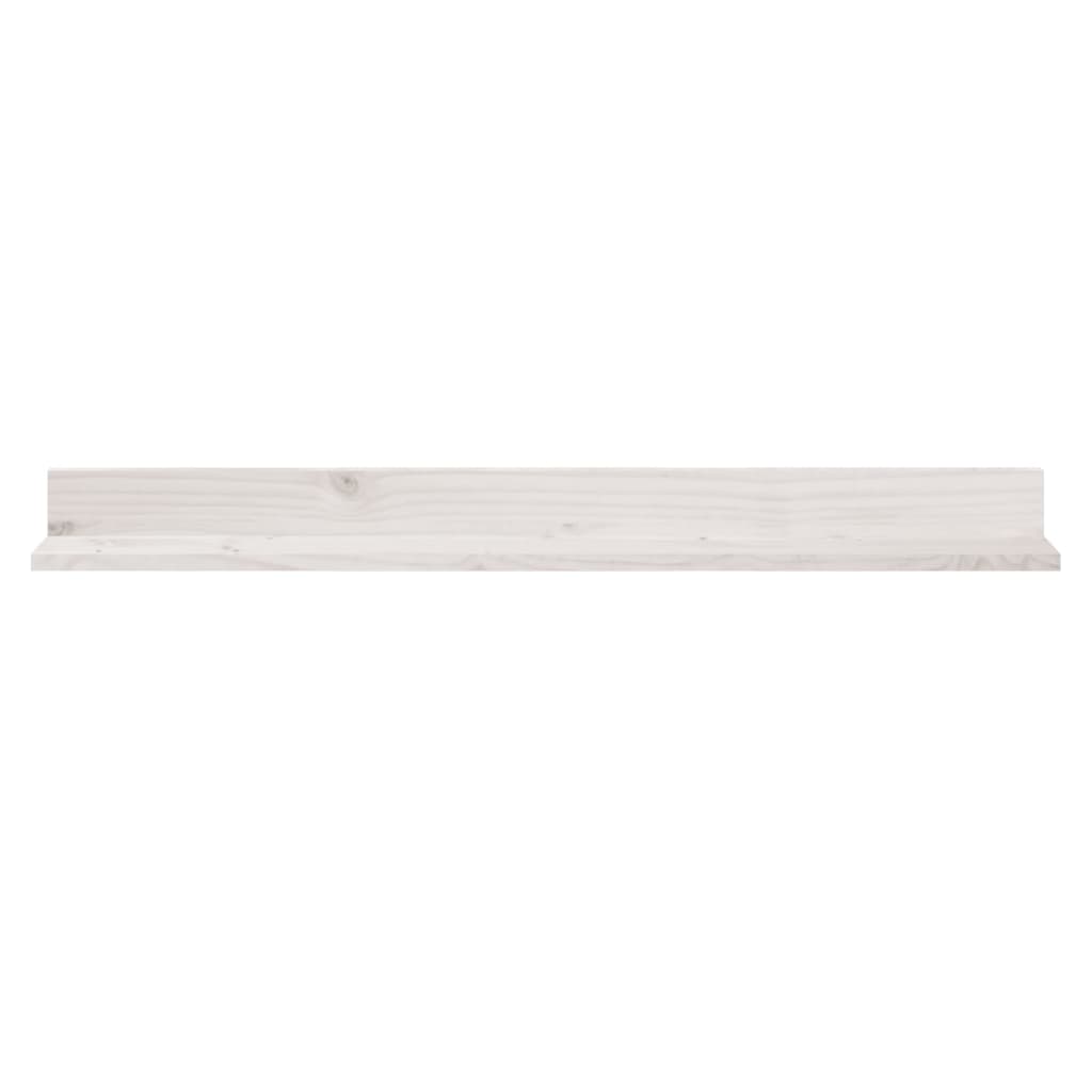 Wandkasten 2 st 110x11x9 cm massief grenenhout wit