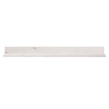 Wandkasten 2 st 110x11x9 cm massief grenenhout wit