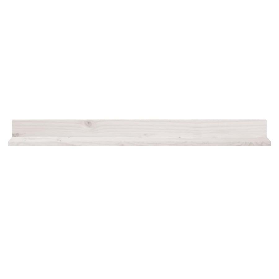 Wandkasten 2 st 110x11x9 cm massief grenenhout wit