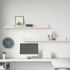 Wandplanken massief grenenhout 110x11x9 cm wit