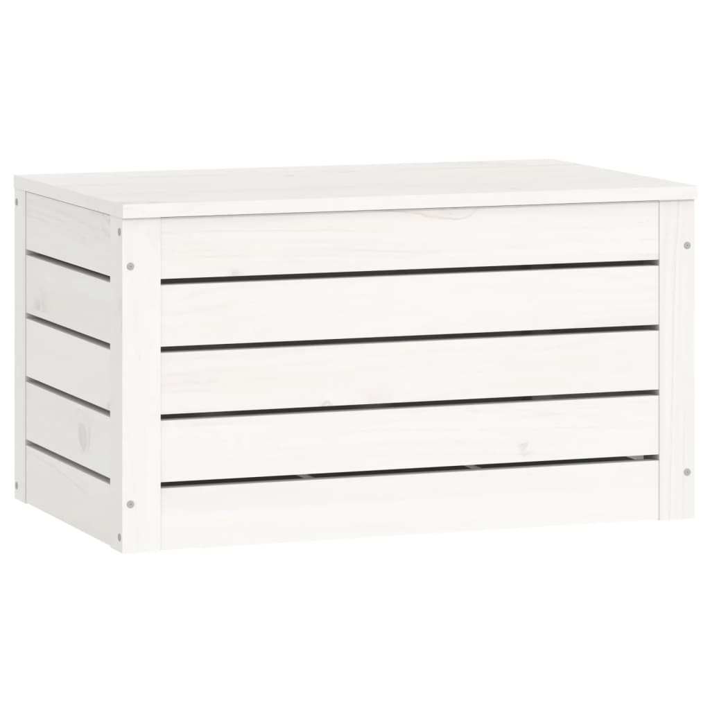 Opbergbox Wit 59,5X36,5X33 Cm Massief Grenenhout