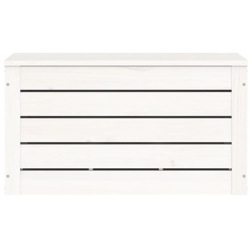 Opbergbox Wit 59,5X36,5X33 Cm Massief Grenenhout