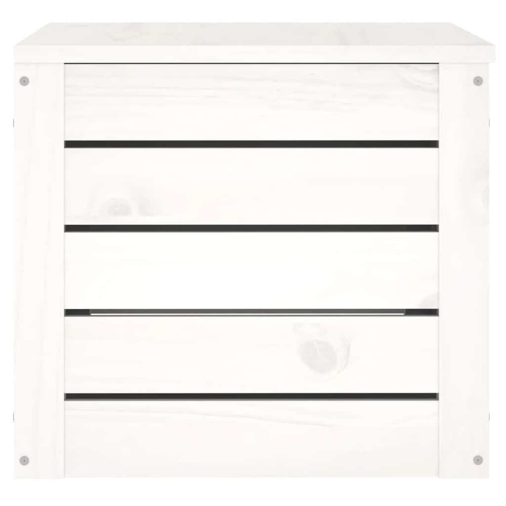 Opbergbox Wit 59,5X36,5X33 Cm Massief Grenenhout