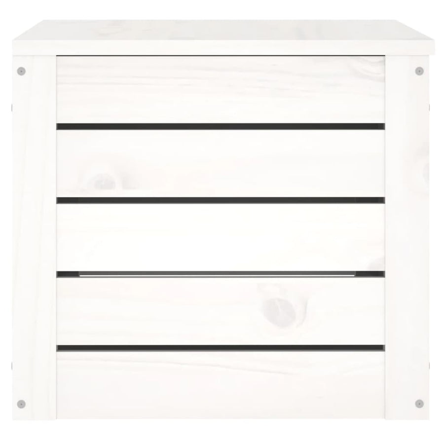 Opbergbox Wit 59,5X36,5X33 Cm Massief Grenenhout