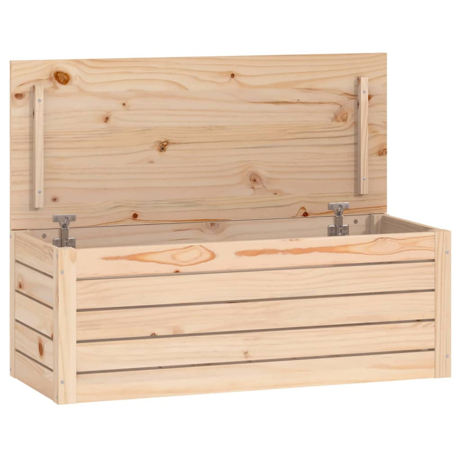 Opbergbox 89X36,5X33 Cm Massief Grenenhout