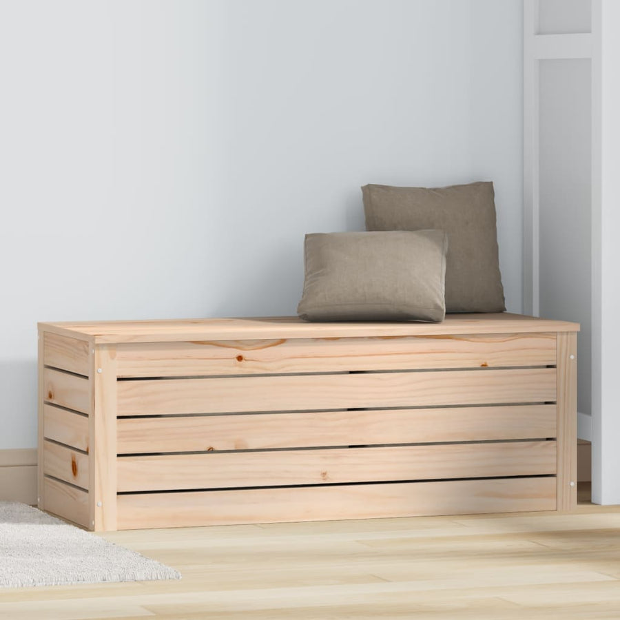 Opbergbox 89X36,5X33 Cm Massief Grenenhout