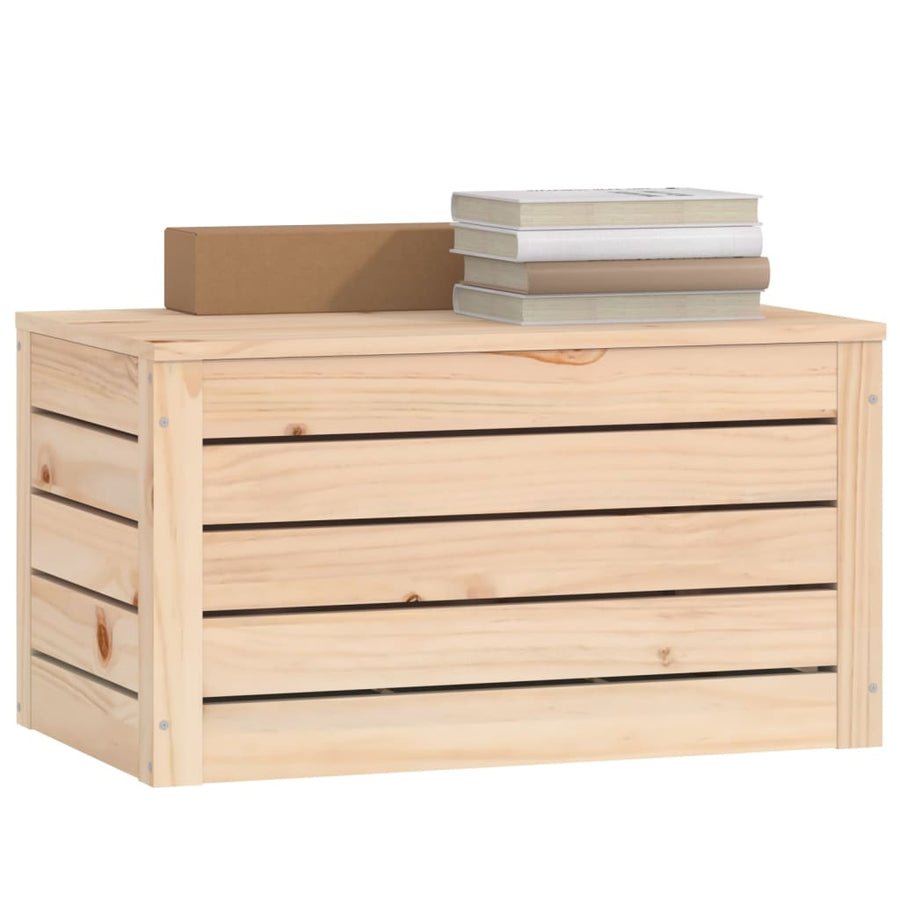 Opbergbox 89X36,5X33 Cm Massief Grenenhout