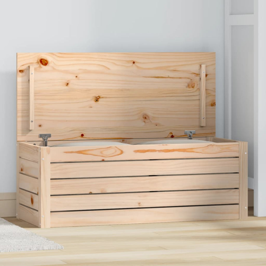 Opbergbox 89X36,5X33 Cm Massief Grenenhout