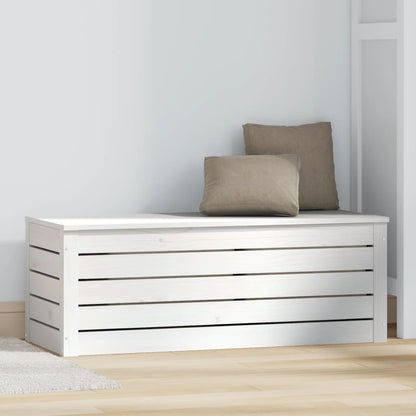 Opbergbox Wit 89X36,5X33 Cm Massief Grenenhout