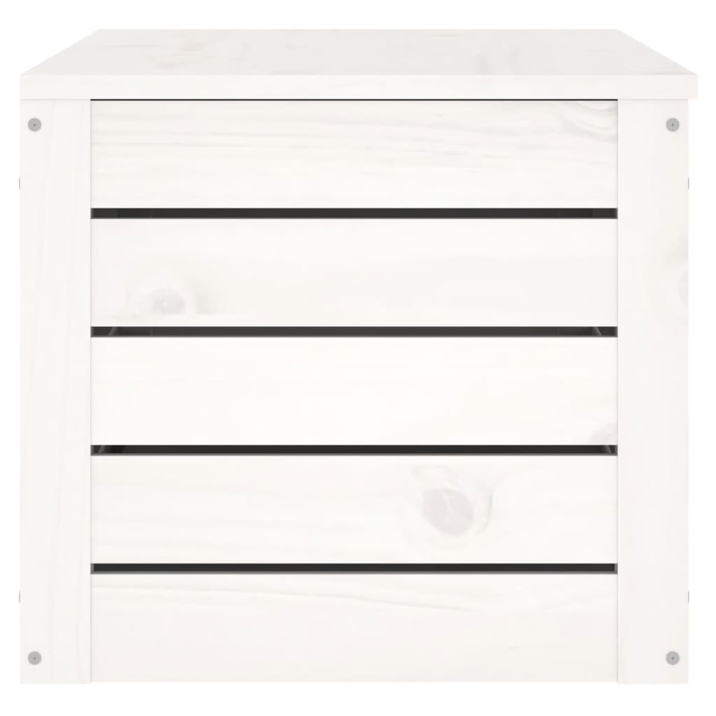 Opbergbox Wit 89X36,5X33 Cm Massief Grenenhout