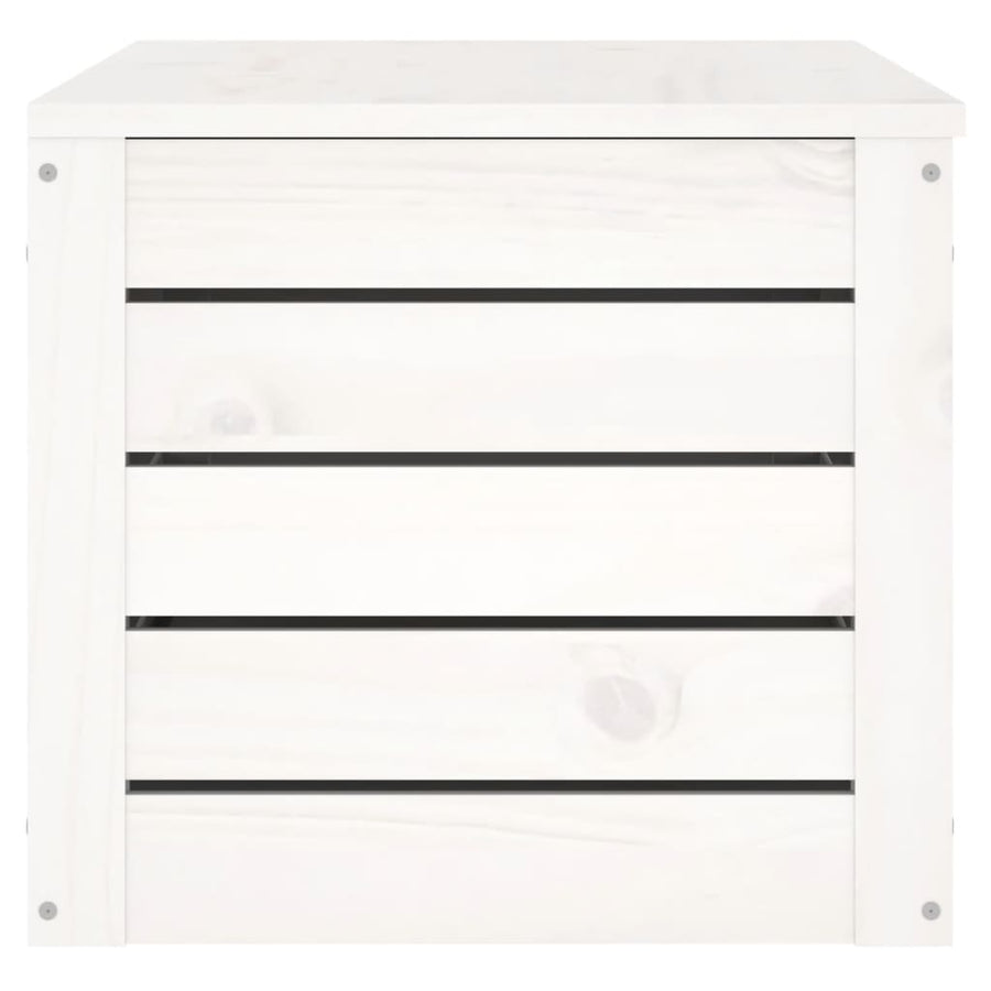 Opbergbox Wit 89X36,5X33 Cm Massief Grenenhout