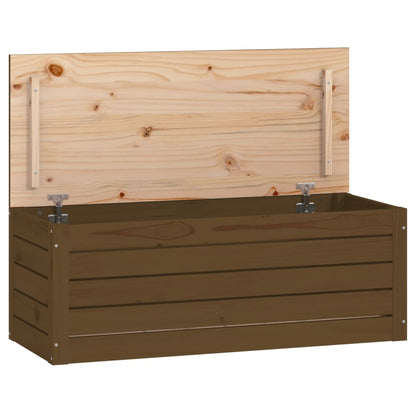 Opbergbox Honingbruin 89X36,5X33 Cm Massief Grenenhout