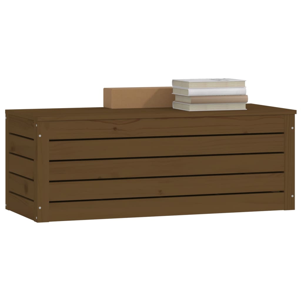 Opbergbox Honingbruin 89X36,5X33 Cm Massief Grenenhout