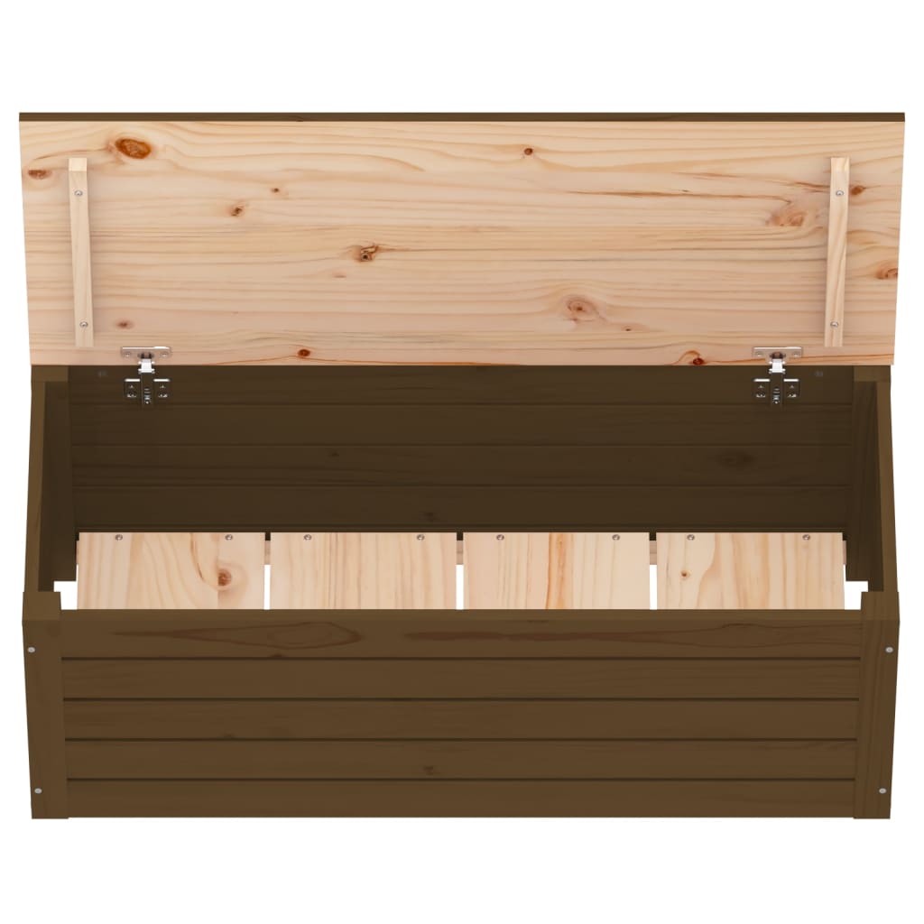 Opbergbox Honingbruin 89X36,5X33 Cm Massief Grenenhout