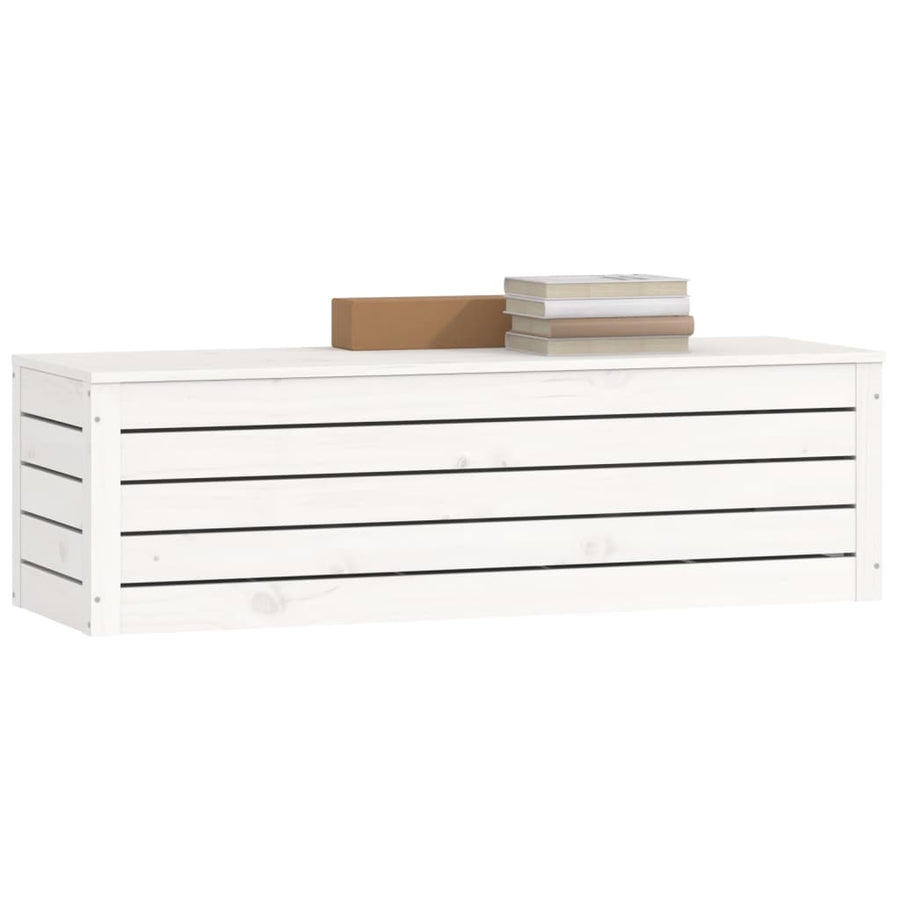Opbergbox Wit 109X36,5X33 Cm Massief Grenenhout
