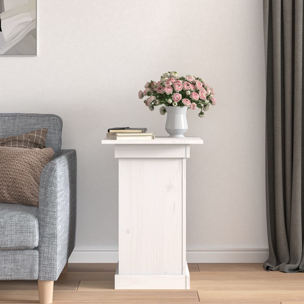 Bloemenstandaard 40x40x60 cm massief grenenhout wit 40 x 40 x 60 cm Wit
