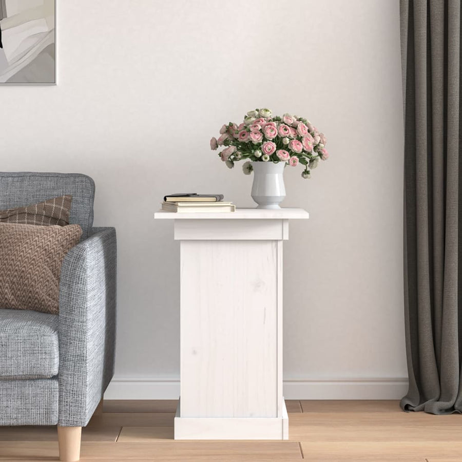 Bloemenstandaard 40x40x60 cm massief grenenhout wit 40 x 40 x 60 cm Wit