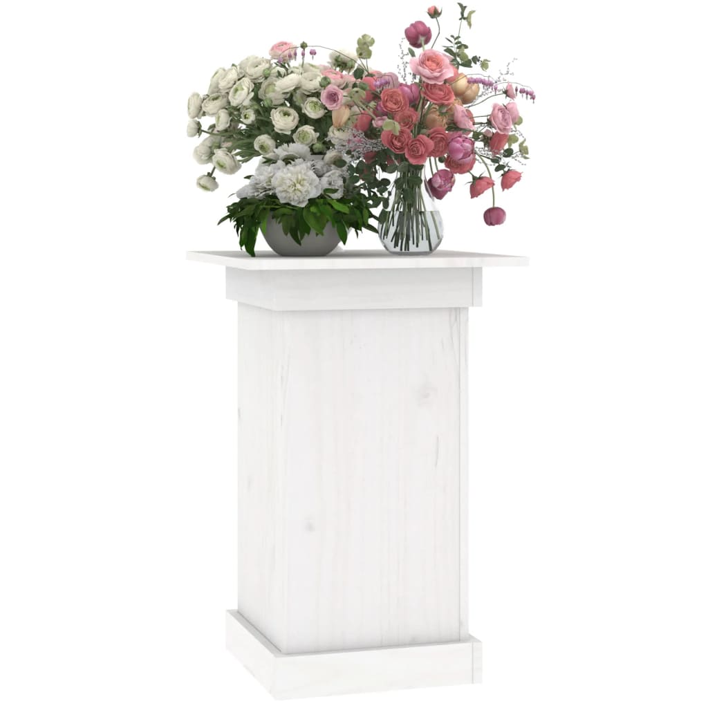 Bloemenstandaard 40x40x60 cm massief grenenhout wit 40 x 40 x 60 cm Wit