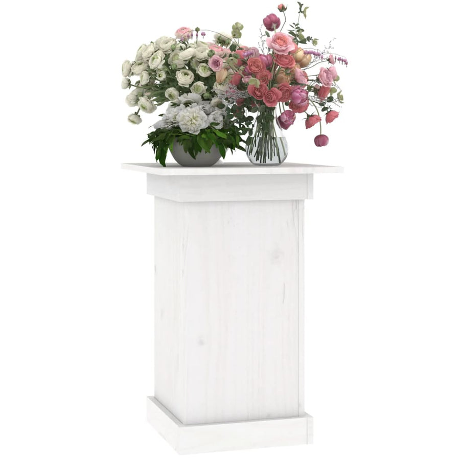 Bloemenstandaard 40x40x60 cm massief grenenhout wit 40 x 40 x 60 cm Wit