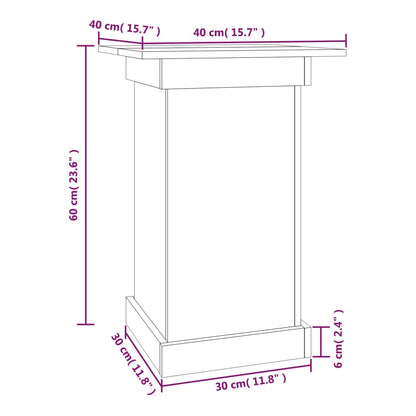 Bloemenstandaard 40x40x60 cm massief grenenhout wit 40 x 40 x 60 cm Wit