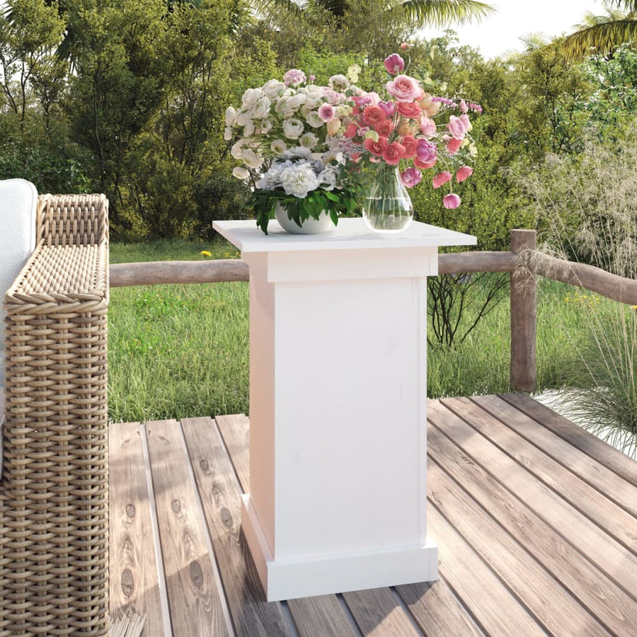 Bloemenstandaard 40x40x60 cm massief grenenhout wit 40 x 40 x 60 cm Wit