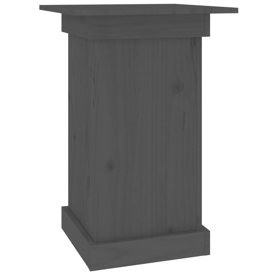 Bloemenstandaard 40X40X60 Cm Massief Grenenhout Grijs