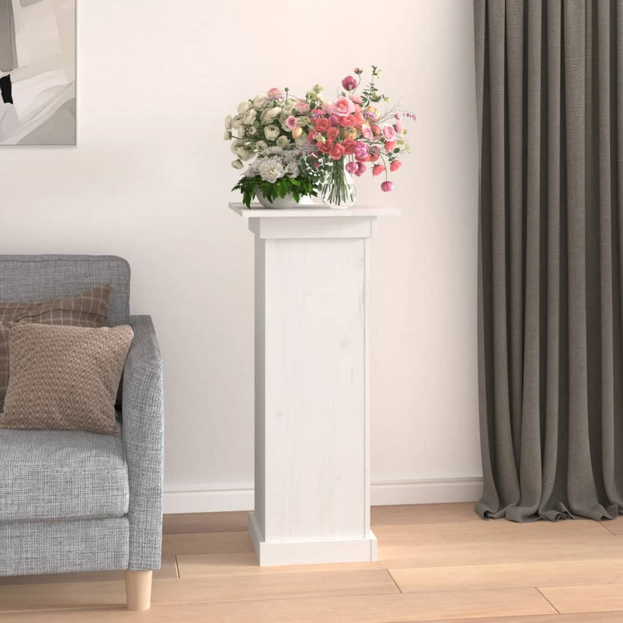 Bloemenstandaard 40x40x90 cm massief grenenhout wit 40 x 40 x 90 cm Wit