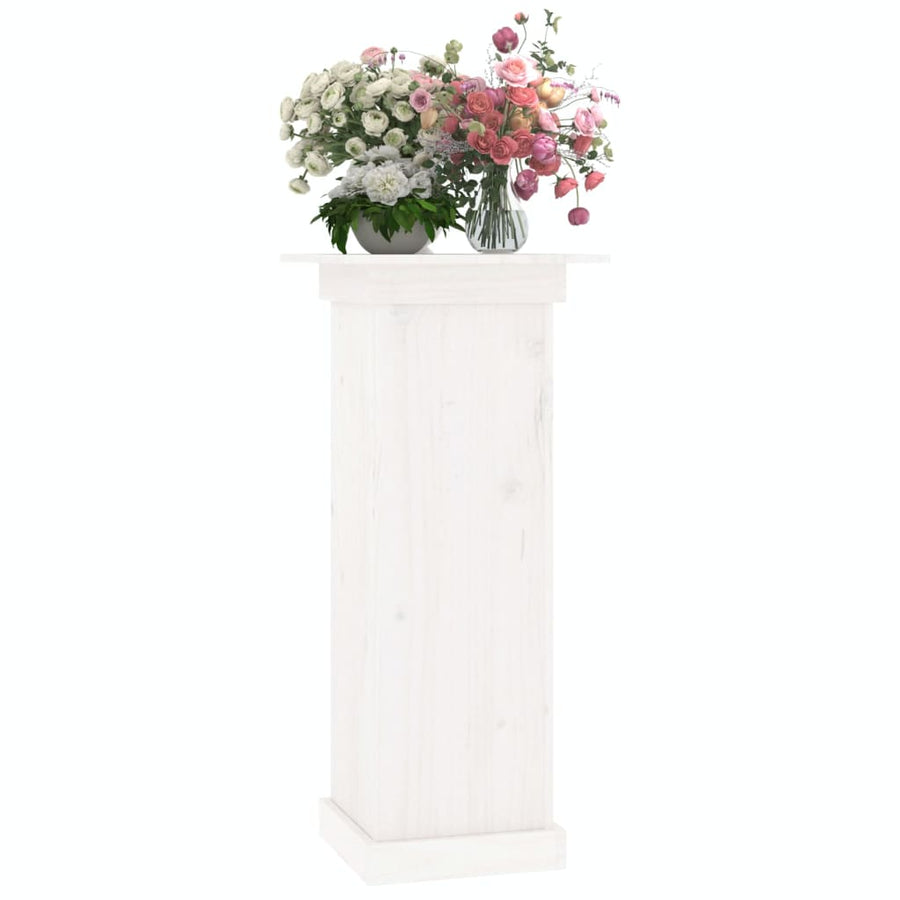Bloemenstandaard 40x40x90 cm massief grenenhout wit 40 x 40 x 90 cm Wit