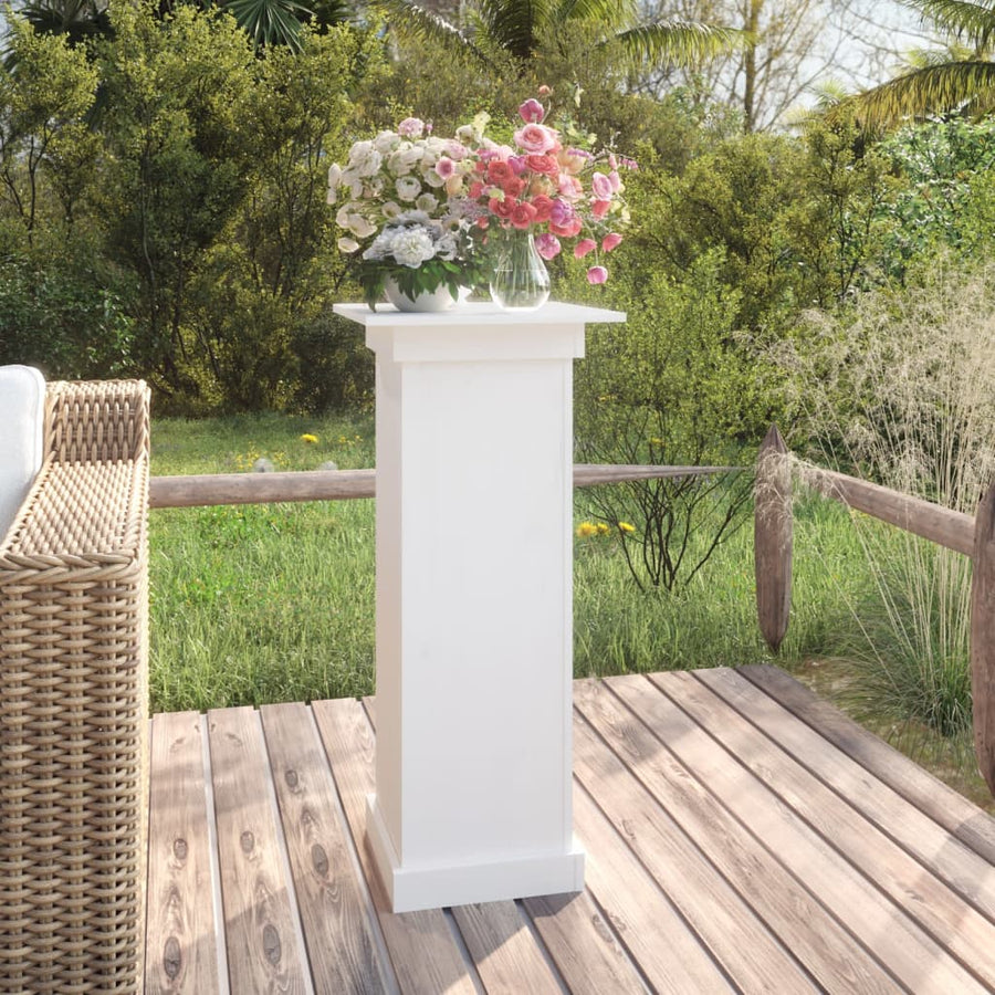 Bloemenstandaard 40x40x90 cm massief grenenhout wit 40 x 40 x 90 cm Wit