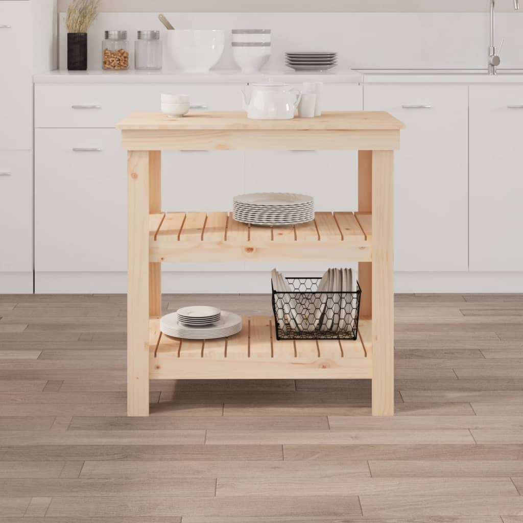 Werkbank 78,5x50x80 cm massief grenenhout 78.5 x 50 x 80 cm Naturel