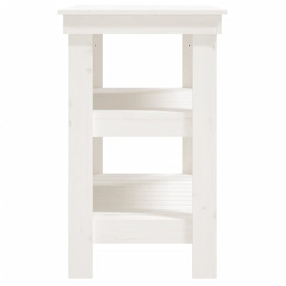 Werkbank 78,5X50X80 Cm Massief Grenenhout 78.5 x 50 x 80 cm Wit
