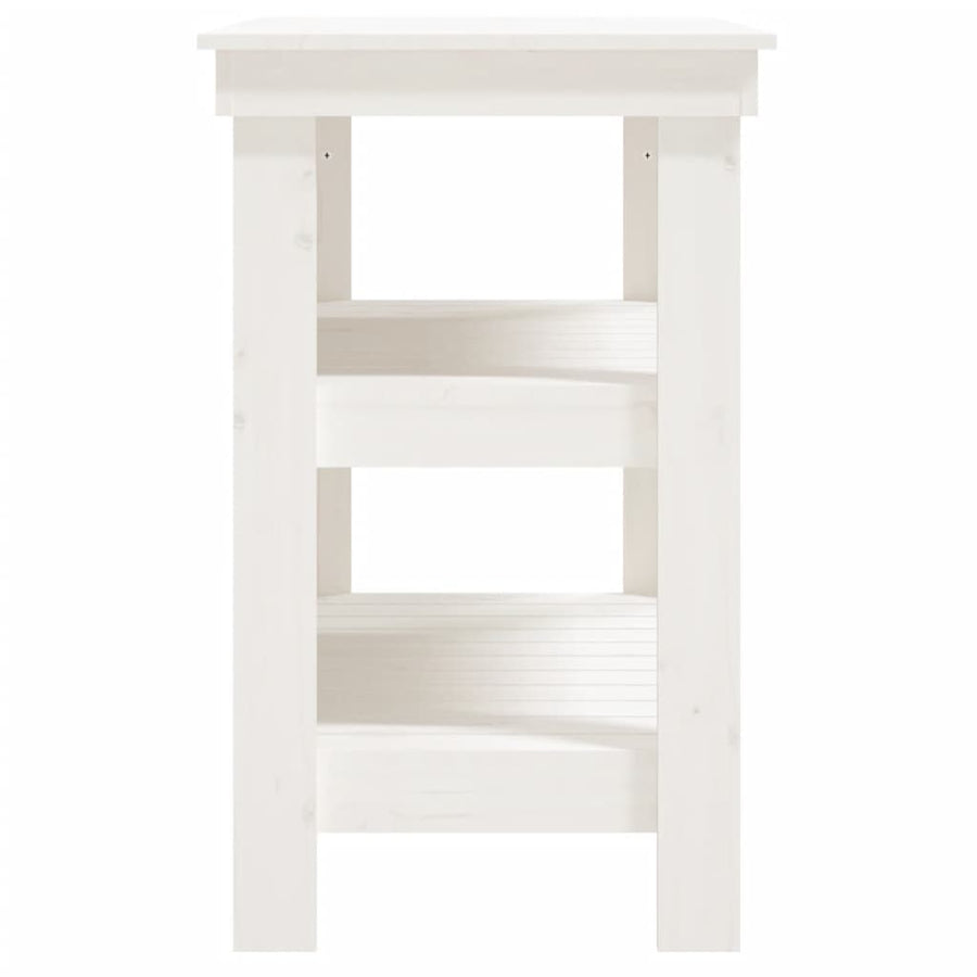 Werkbank 78,5X50X80 Cm Massief Grenenhout 78.5 x 50 x 80 cm Wit