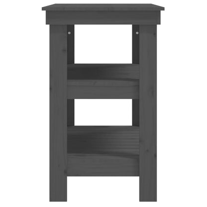 Werkbank 78,5x50x80 cm massief grenenhout grijs 78.5 x 50 x 80 cm Grijs