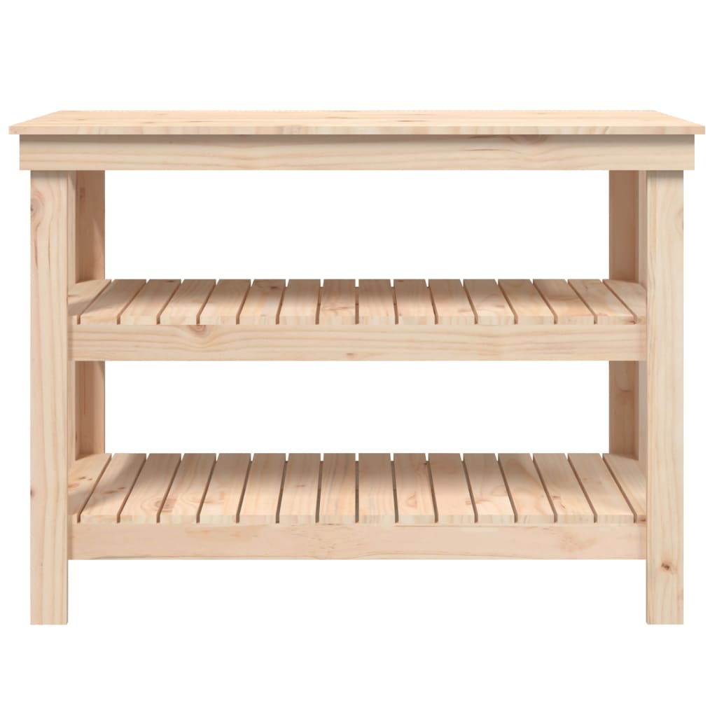 Werkbank 0,5X50X80 Cm Massief Grenenhout 110.5 x 50 x 80 cm Naturel