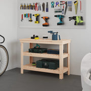 Werkbank 110,5x50x80 cm massief grenenhout
