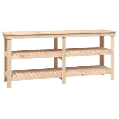 Werkbank 181x50x80 cm massief grenenhout 181 x 50 x 80 cm Naturel