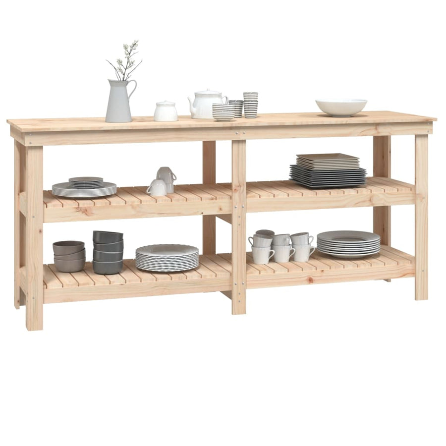 Werkbank 181X50X80 Cm Massief Grenenhout
