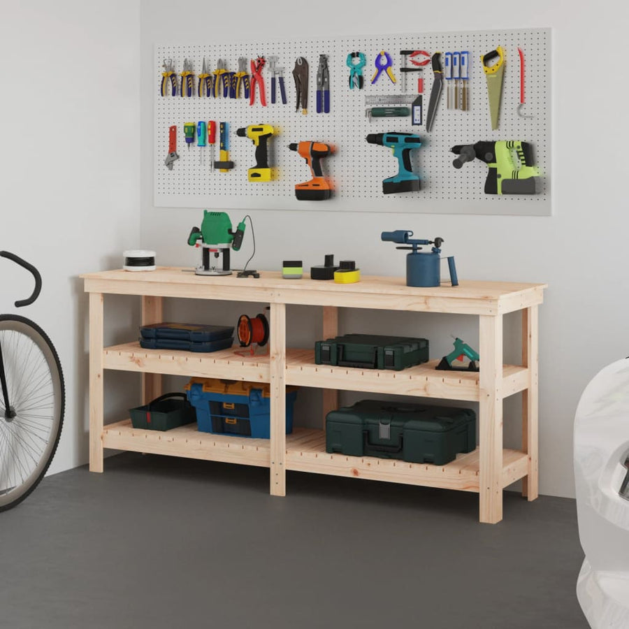 Werkbank 181X50X80 Cm Massief Grenenhout