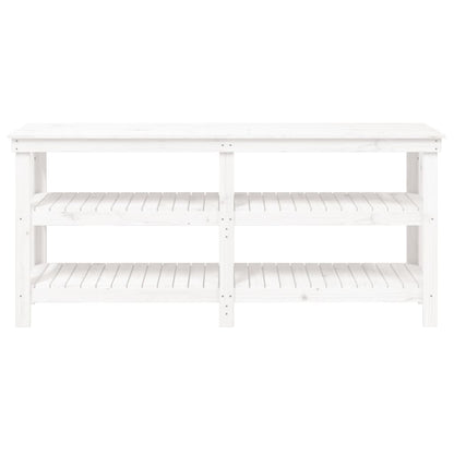 Werkbank 181x50x80 cm massief grenenhout wit 181 x 50 x 80 cm Wit
