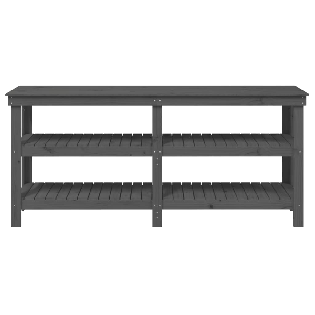 Werkbank 181x50x80 cm massief grenenhout grijs 181 x 50 x 80 cm Grijs