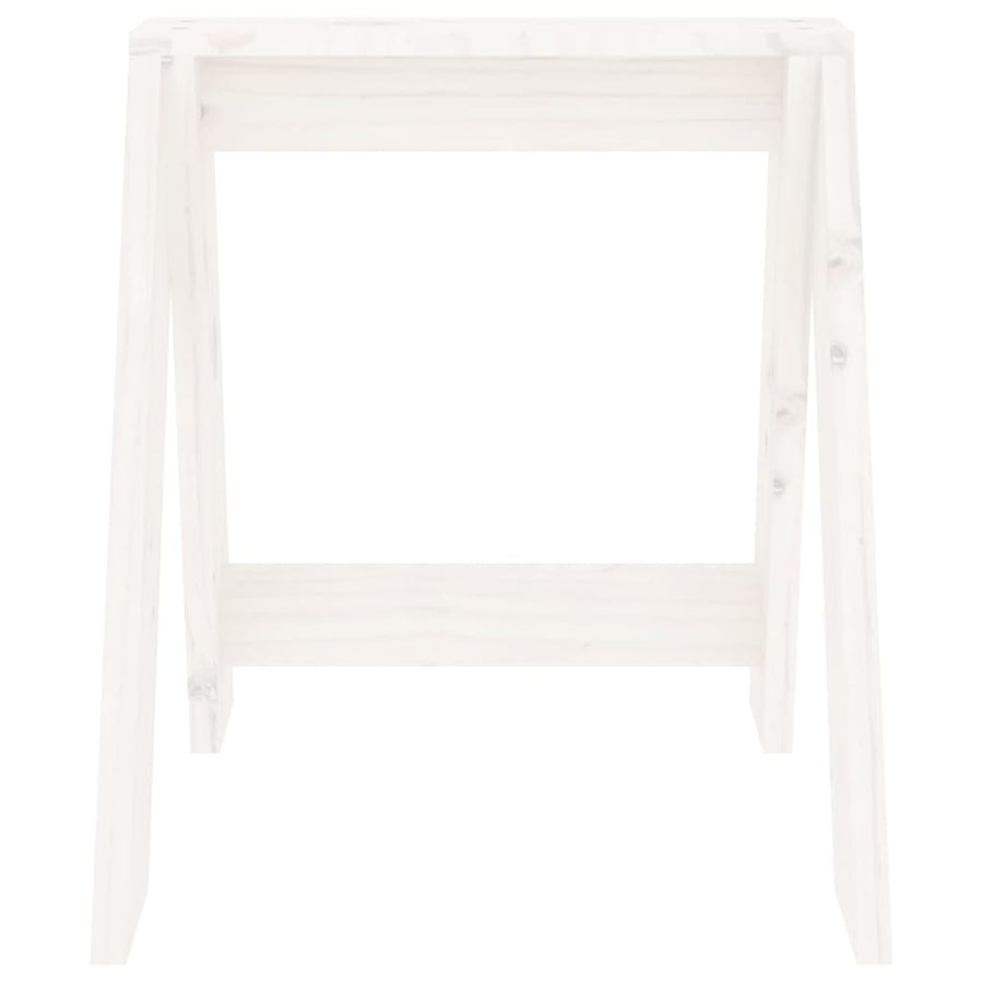 Krukken 2 St 40X40X45 Cm Massief Grenenhout Wit
