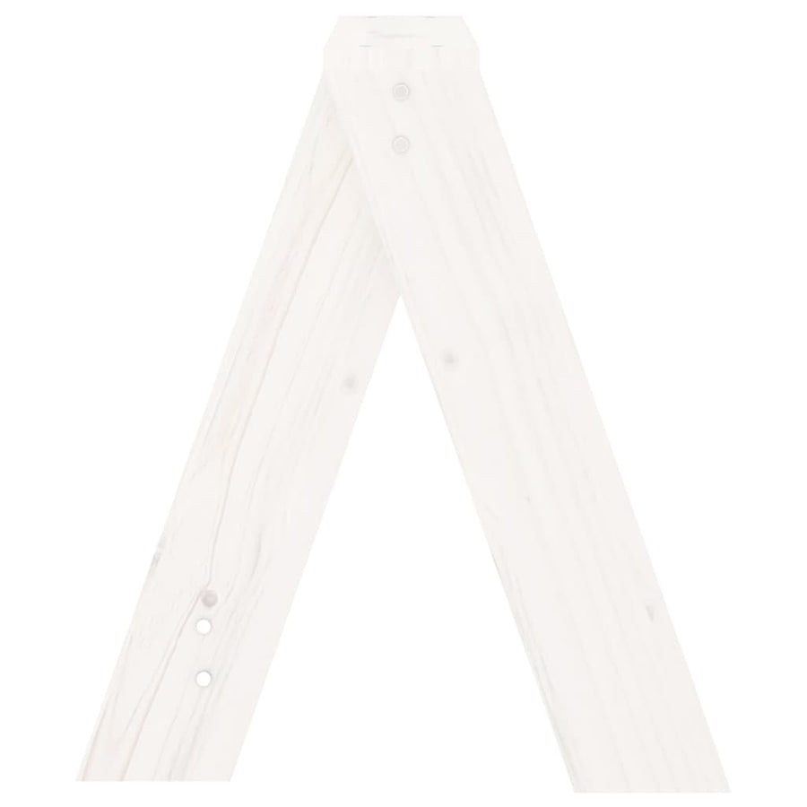 Krukken 2 St 40X40X45 Cm Massief Grenenhout Wit