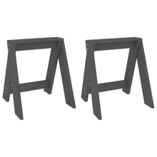 Krukken 2 St 40X40X45 Cm Massief Grenenhout Grijs