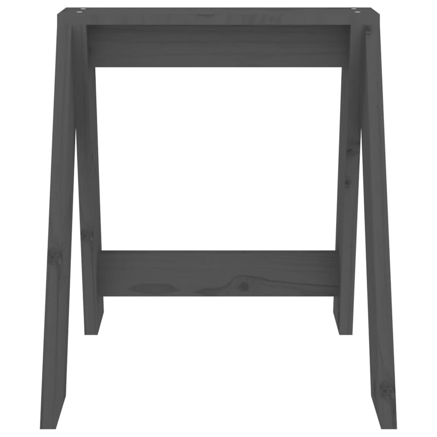 Krukken 2 St 40X40X45 Cm Massief Grenenhout Grijs